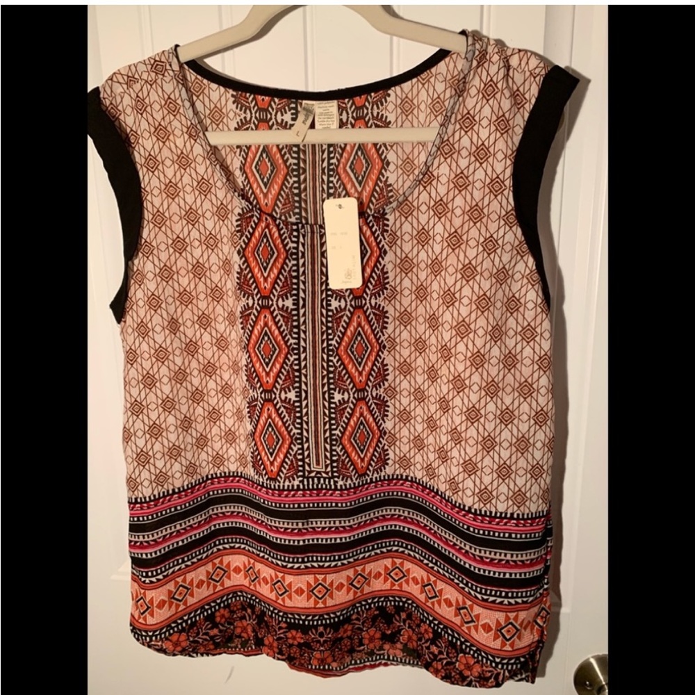 Japna colorful no sleeve blouse large